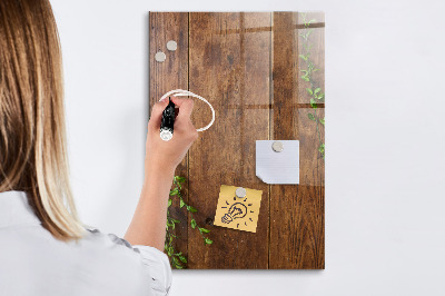 Magnetic Dry Erase Board Rustic Wood