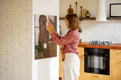 Magnetic Dry Erase Board Rustic Wood