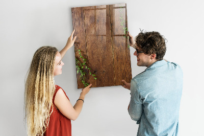 Dry erase board magnetic Rustic Wood