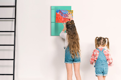 Glass dry erase board magnetic Blue