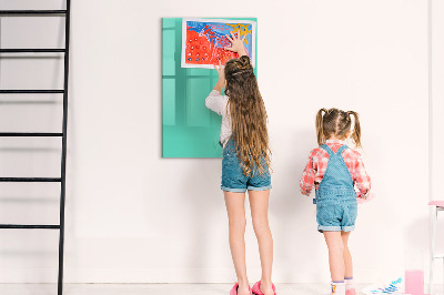 Glass dry erase board magnetic Blue
