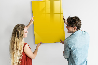 Glass dry erase board magnetic Golden yellow
