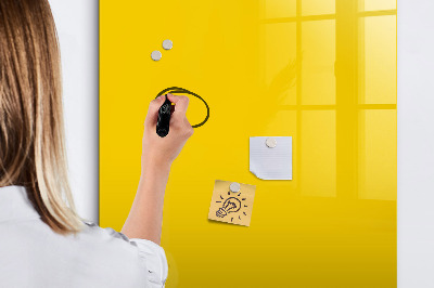 Glass dry erase board magnetic Golden yellow