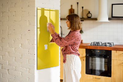 Glass dry erase board magnetic Golden yellow