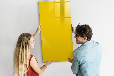 Glass dry erase board magnetic Golden yellow