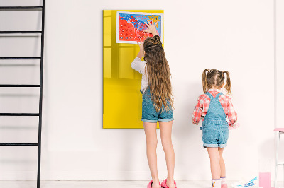 Glass dry erase board magnetic Golden yellow