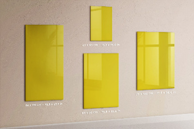 Glass dry erase board magnetic Golden yellow