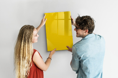 Glass dry erase board magnetic Golden yellow