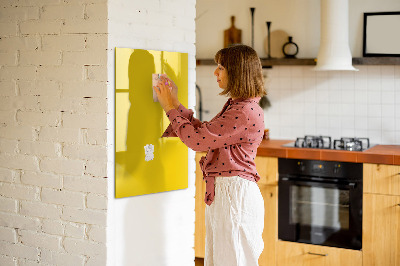 Glass dry erase board magnetic Golden yellow