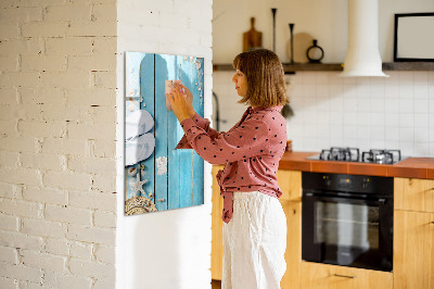 Magnetic board for drawing Blue beach boards