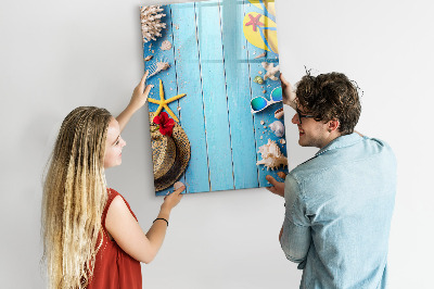 Glass dry erase board magnetic Beach set