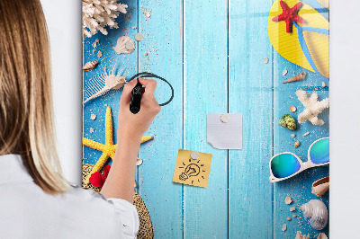 Glass dry erase board magnetic Beach set