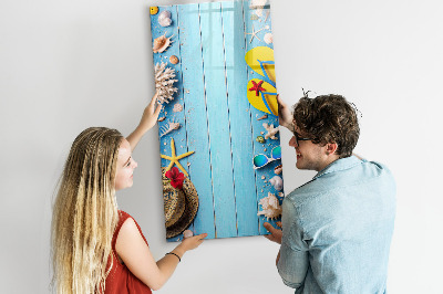 Glass dry erase board magnetic Beach set