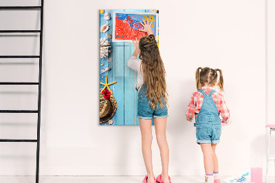 Glass dry erase board magnetic Beach set