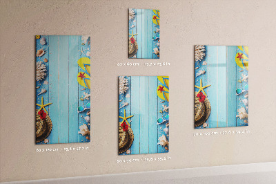 Glass dry erase board magnetic Beach set