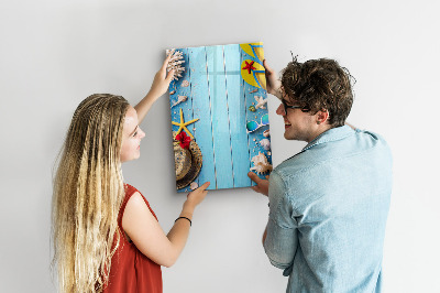 Glass dry erase board magnetic Beach set