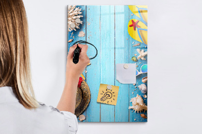 Glass dry erase board magnetic Beach set