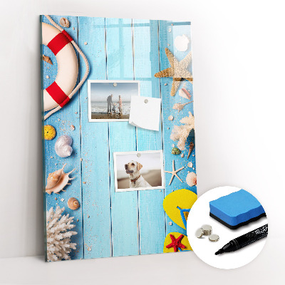 Magnetic board with marker Beach set for enthusiasts