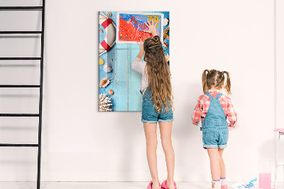 Magnetic marker board Beach set for enthusiasts