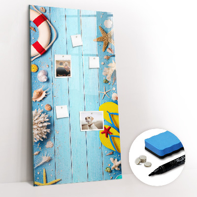 Magnetic board with marker Beach set for enthusiasts