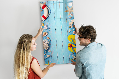 Magnetic board with marker Beach set for enthusiasts