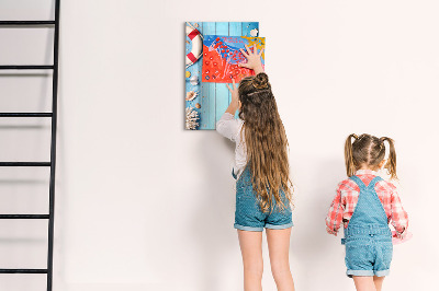 Magnetic board with marker Beach set for enthusiasts