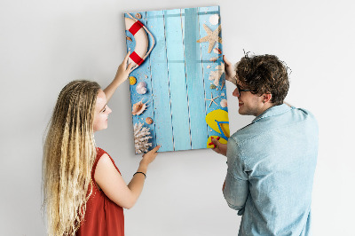 Magnetic board with marker Beach set for enthusiasts