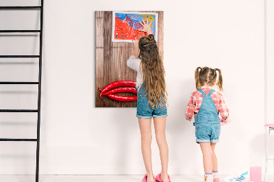 Magnetic marker board Pepper on board