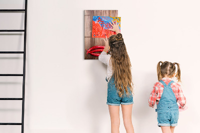 Magnetic board for drawing drawing Pepper on board