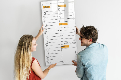 Glass dry erase board magnetic To-do list