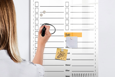 Glass dry erase board magnetic To-do list