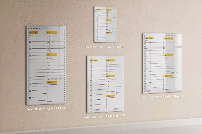 Glass dry erase board magnetic To-do list