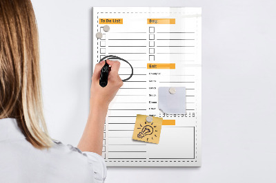 Magnetic drawing board To-do list