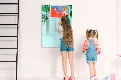 Magnetic marker board Palm leaves