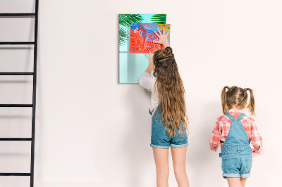 Magnetic marker board Palm leaves