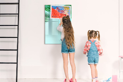 Magnetic marker board Palm leaves