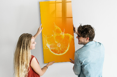 Glass dry erase board magnetic Sap orange