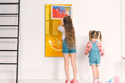 Glass dry erase board magnetic Sap orange