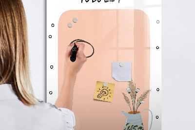 Magnetic marker board To-do list