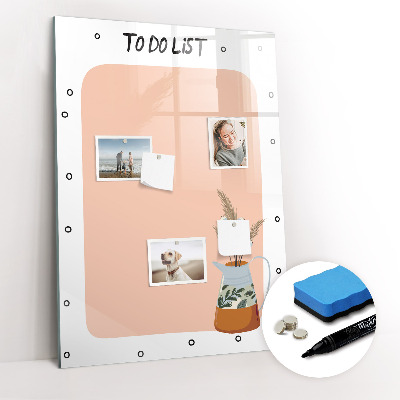 Magnetic marker board To-do list