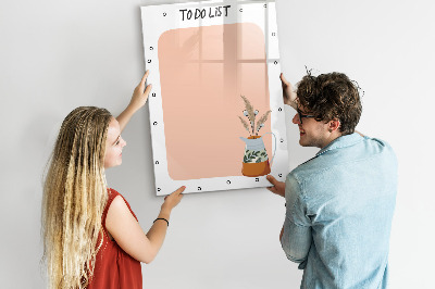 Magnetic marker board To-do list