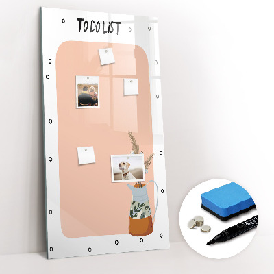Magnetic marker board To-do list