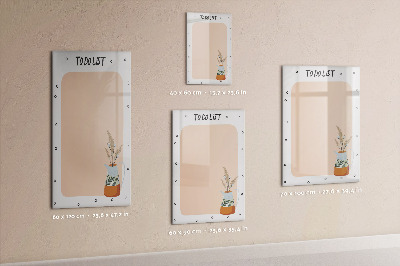 Magnetic marker board To-do list