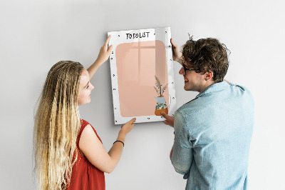 Magnetic marker board To-do list