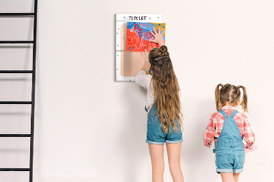 Magnetic marker board To-do list