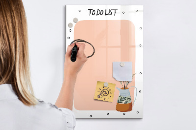 Magnetic marker board To-do list
