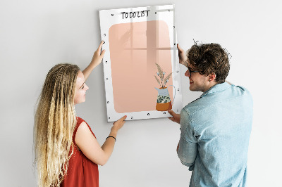 Magnetic marker board To-do list