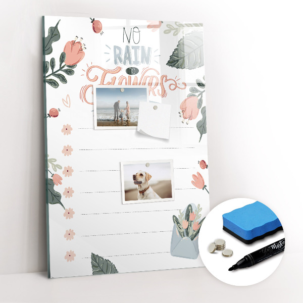 Magnetic marker board Decorative list