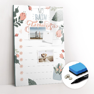 Magnetic marker board Decorative list