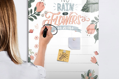 Magnetic marker board Decorative list